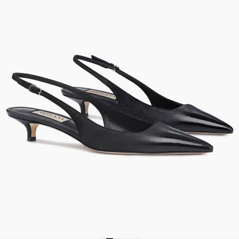 Arteana kitten heel BRERA 35 SLING PUMP BLACK sz 38